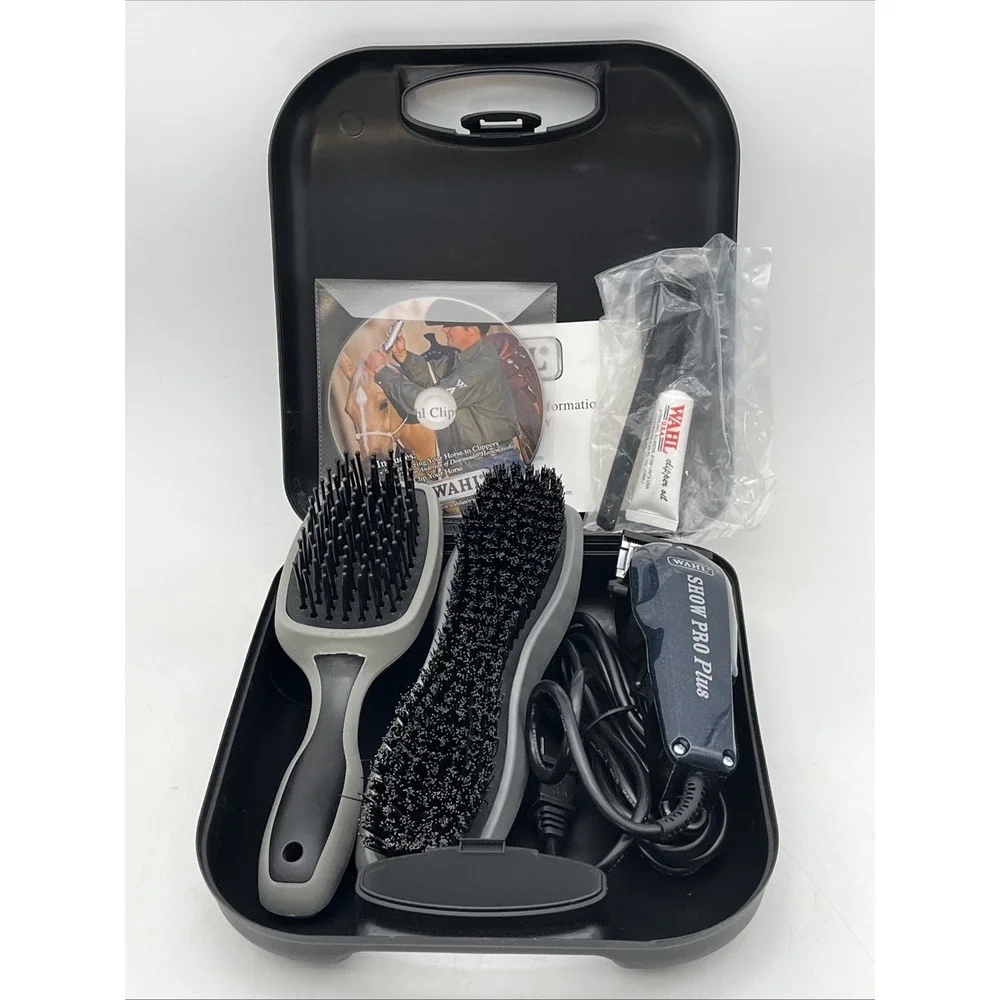 Wahl Animal Grooming Clipper Kit Model ST w/ Case Brushes Manuals Tested